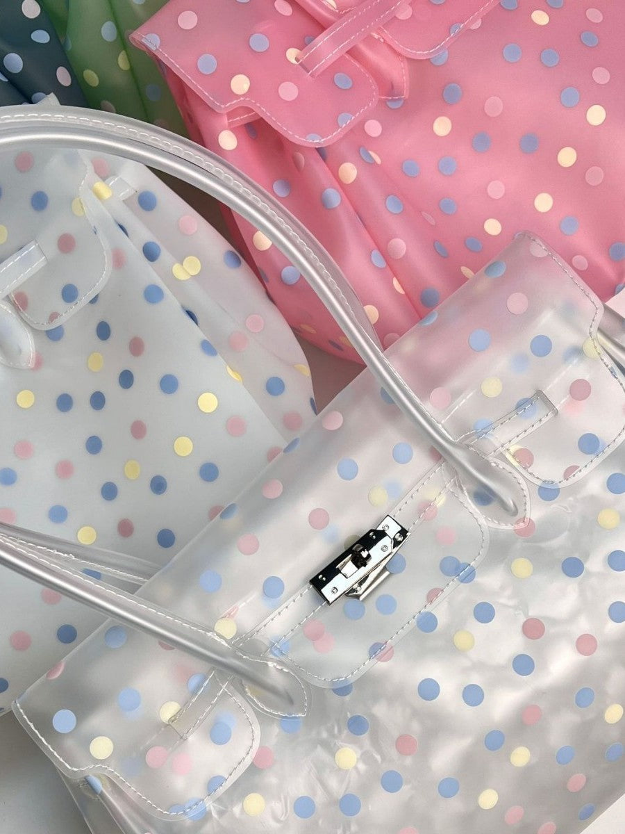 TPU jellyfirkin Niche Polka Dot Transparent Shoulder Tote Birkin Bag · Star Pack