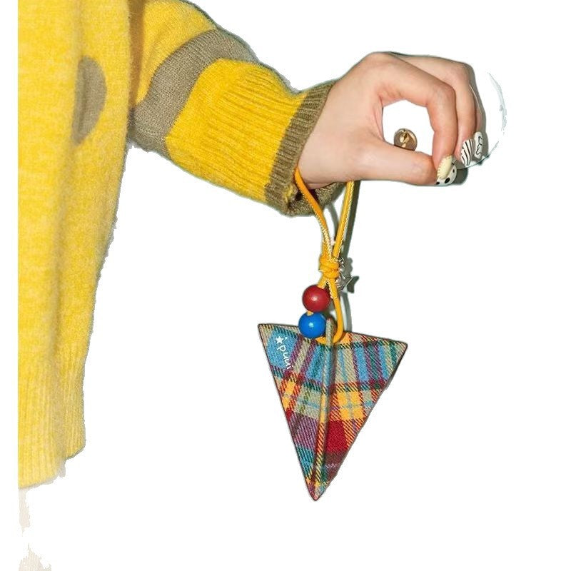 Car hanger INS niche keychain textured Korean accessory creative pendant original bag cute schoolbag hanger