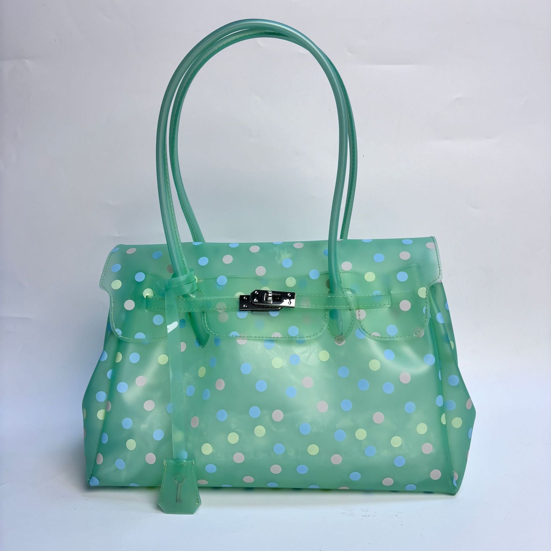 TPU jellyfirkin Niche Polka Dot Transparent Shoulder Tote Birkin Bag · Star Pack