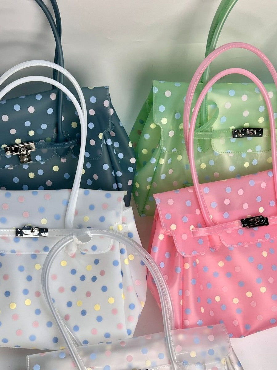 TPU jellyfirkin Niche Polka Dot Transparent Shoulder Tote Birkin Bag · Star Pack