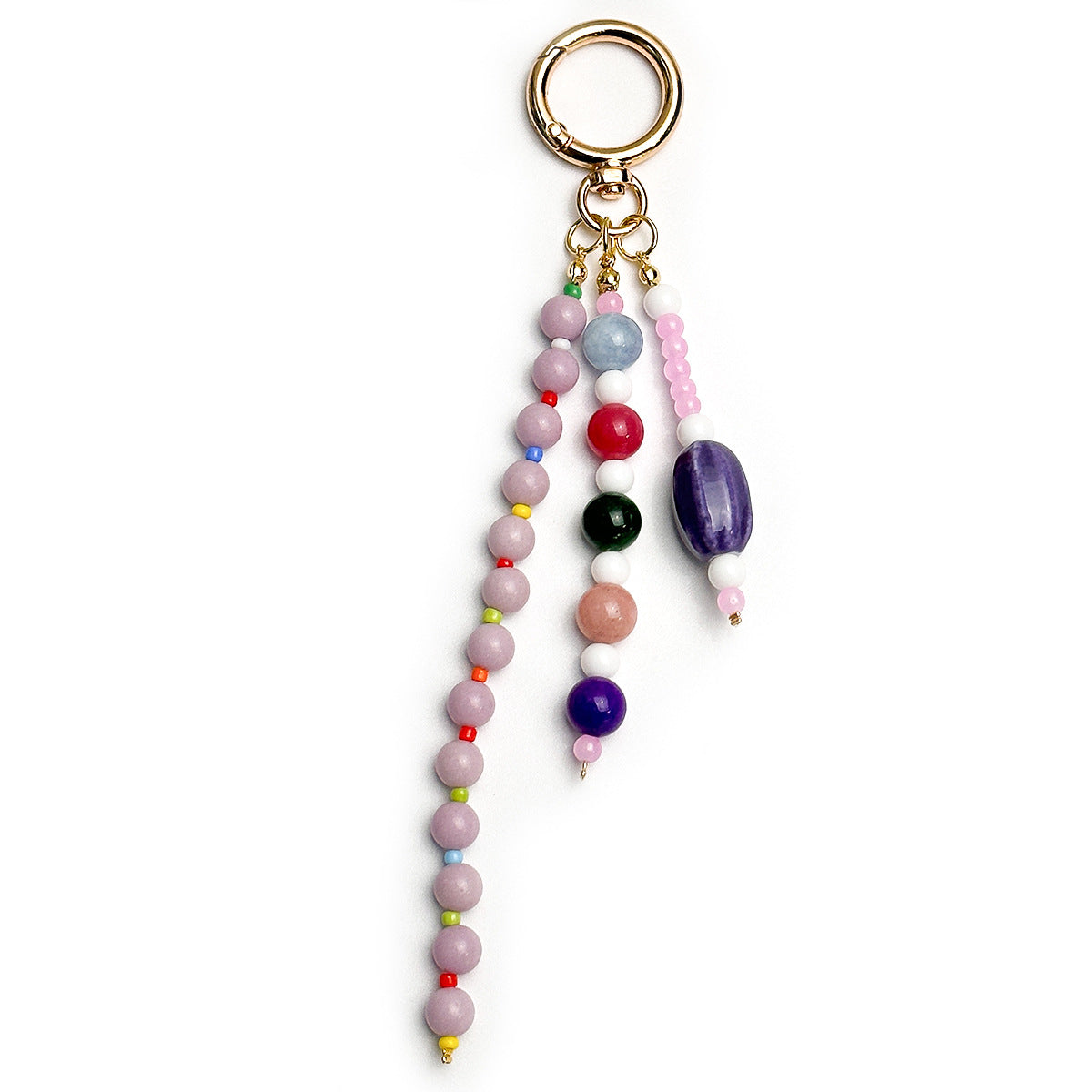 Handmade colorful bead tassel hanging ornaments, agate stone bag pendants, niche design styles, in stock wholesale accepting orders