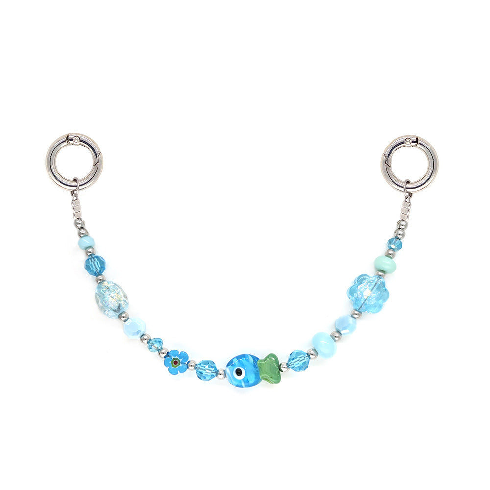 Star and Mushroom Encounter Phone Chain Charm INS Style Spring Summer Girly Healing Versatile CCD Camera Charm