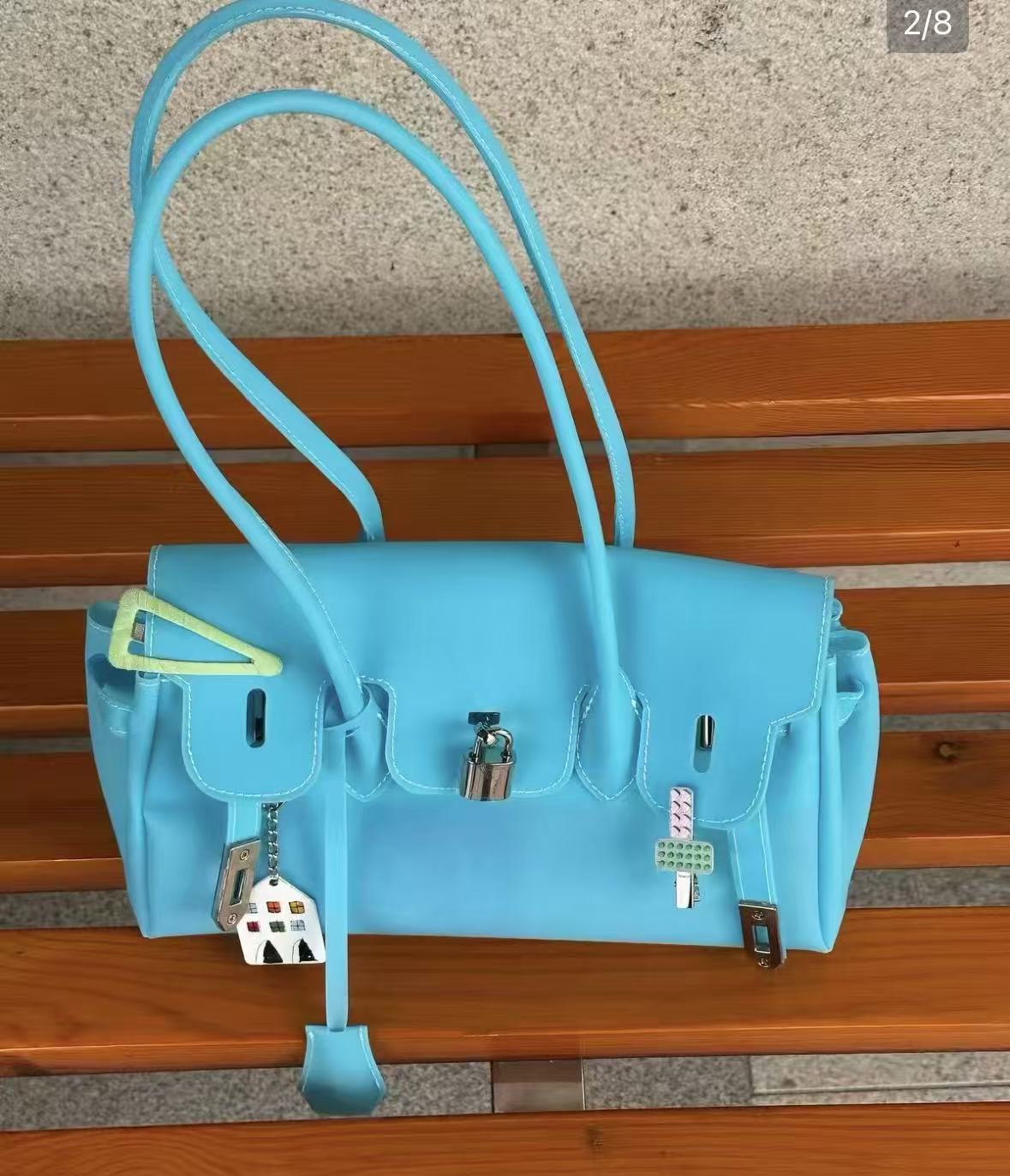 Korean horizontal series 2026 new summer kiii jelly bag, tote bag, and shoulder bag