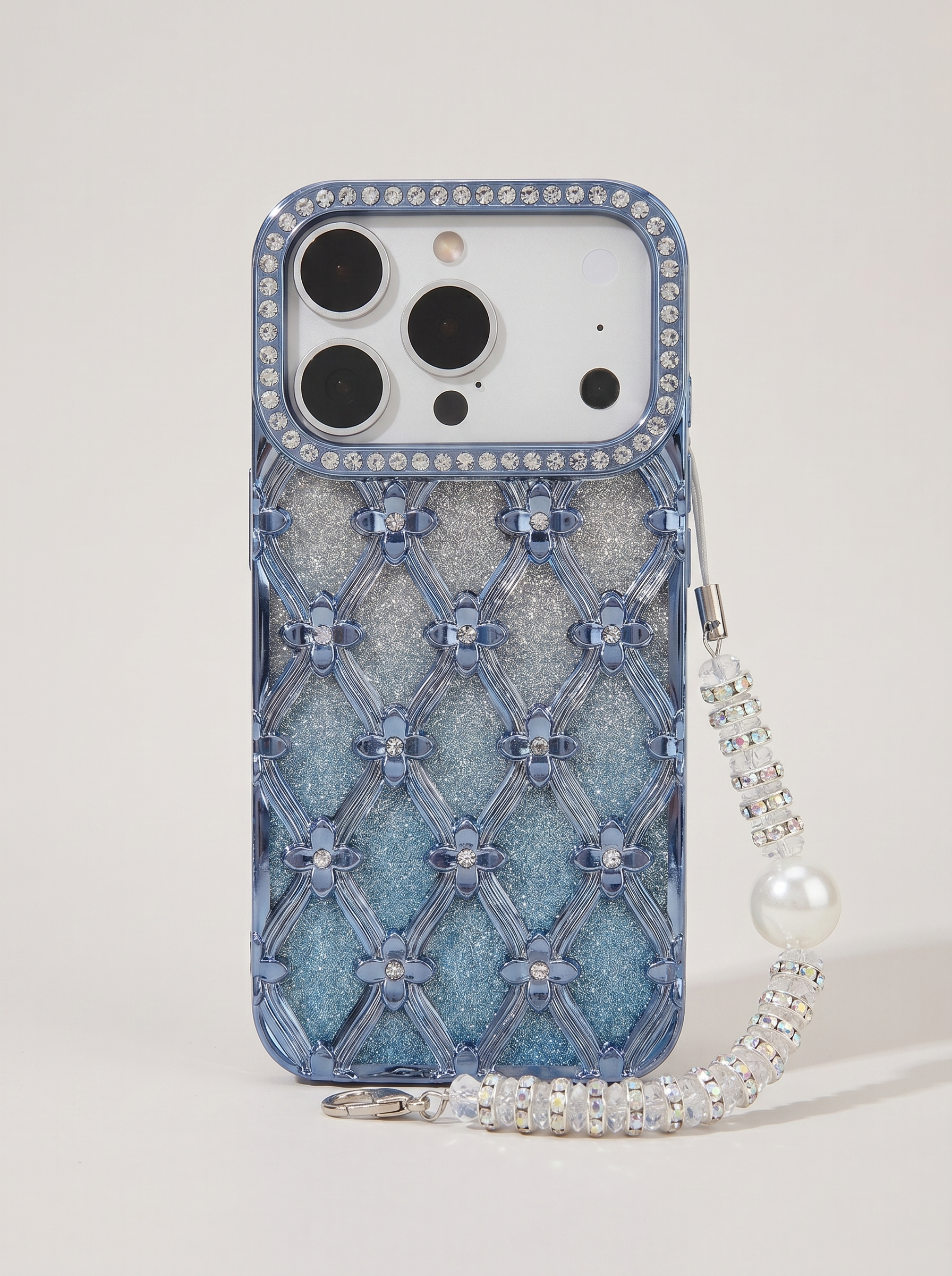 2026 New Apple iPhone 17 Pro Max Pearl Clip Diamond Bracelet Lanyard Phone Case for Women Suitable for Apple