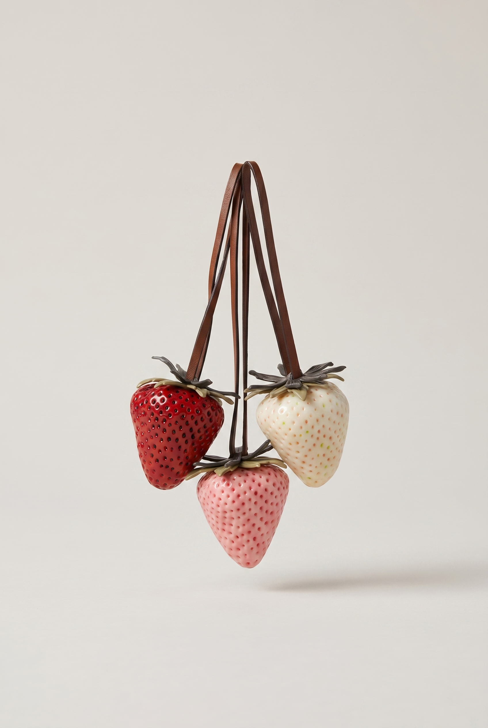 Strawberry Trio Bag Charm