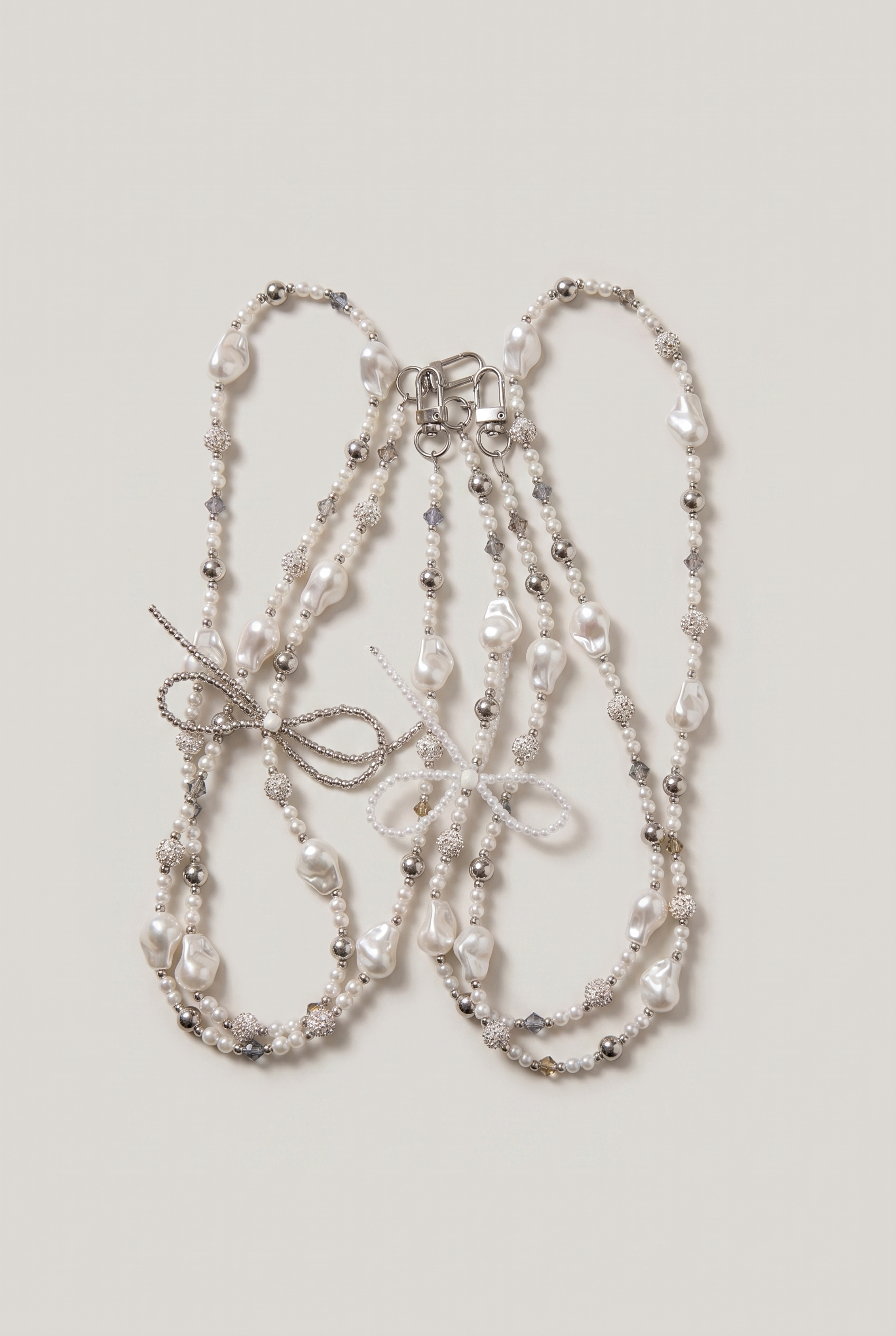 Pearl Bow Crossbody Phone Chain