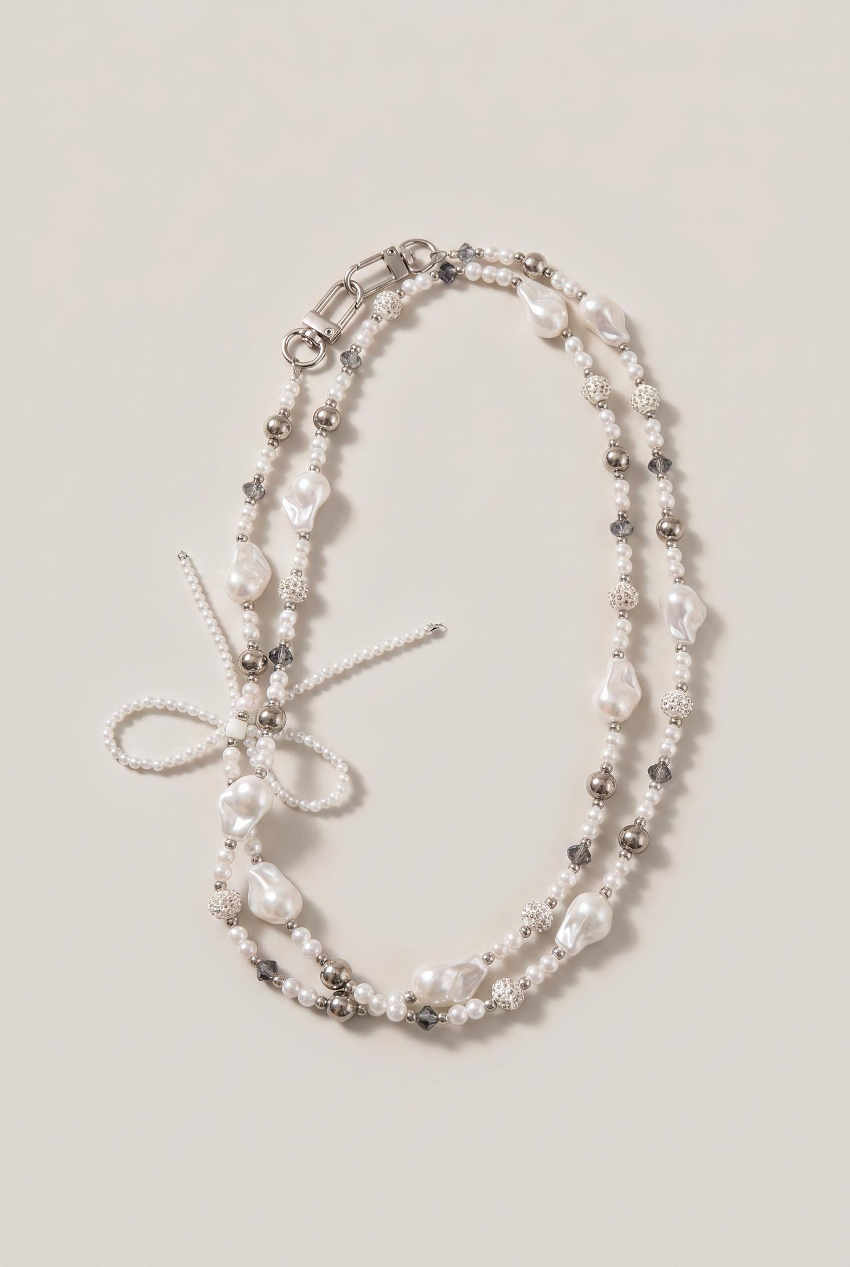 Pearl Bow Crossbody Phone Chain