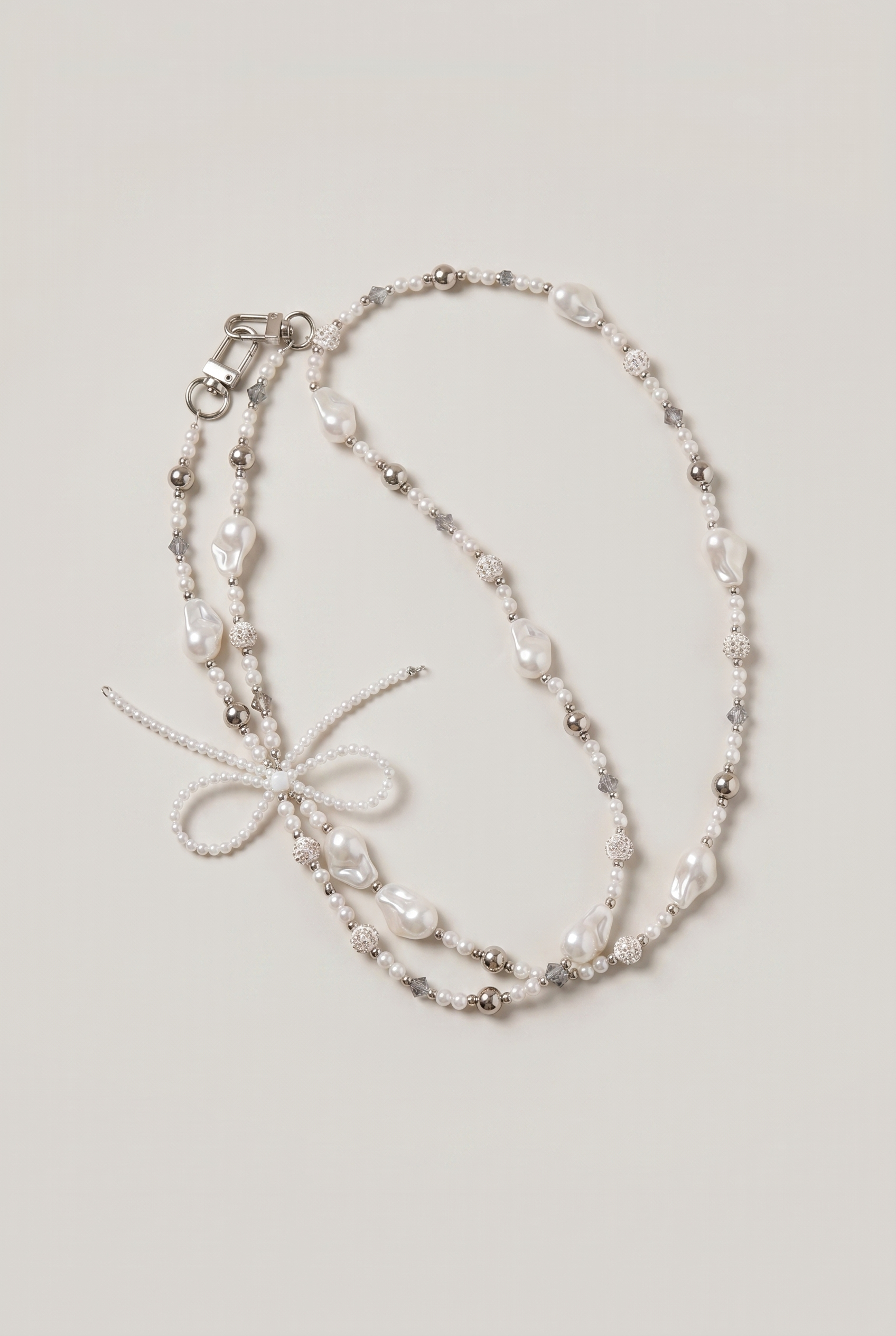 Pearl Bow Crossbody Phone Chain