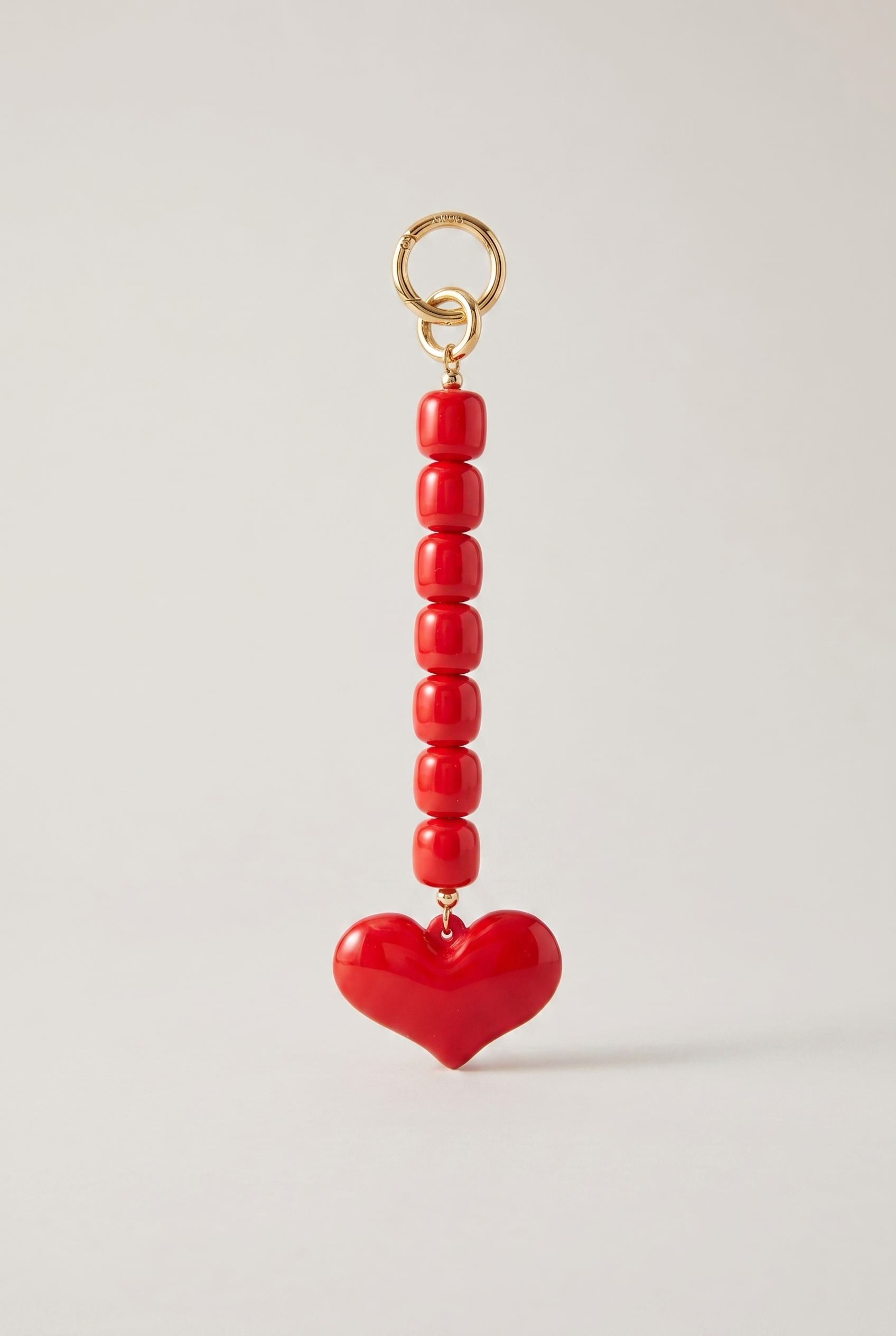 Heart Bead Bag Charm