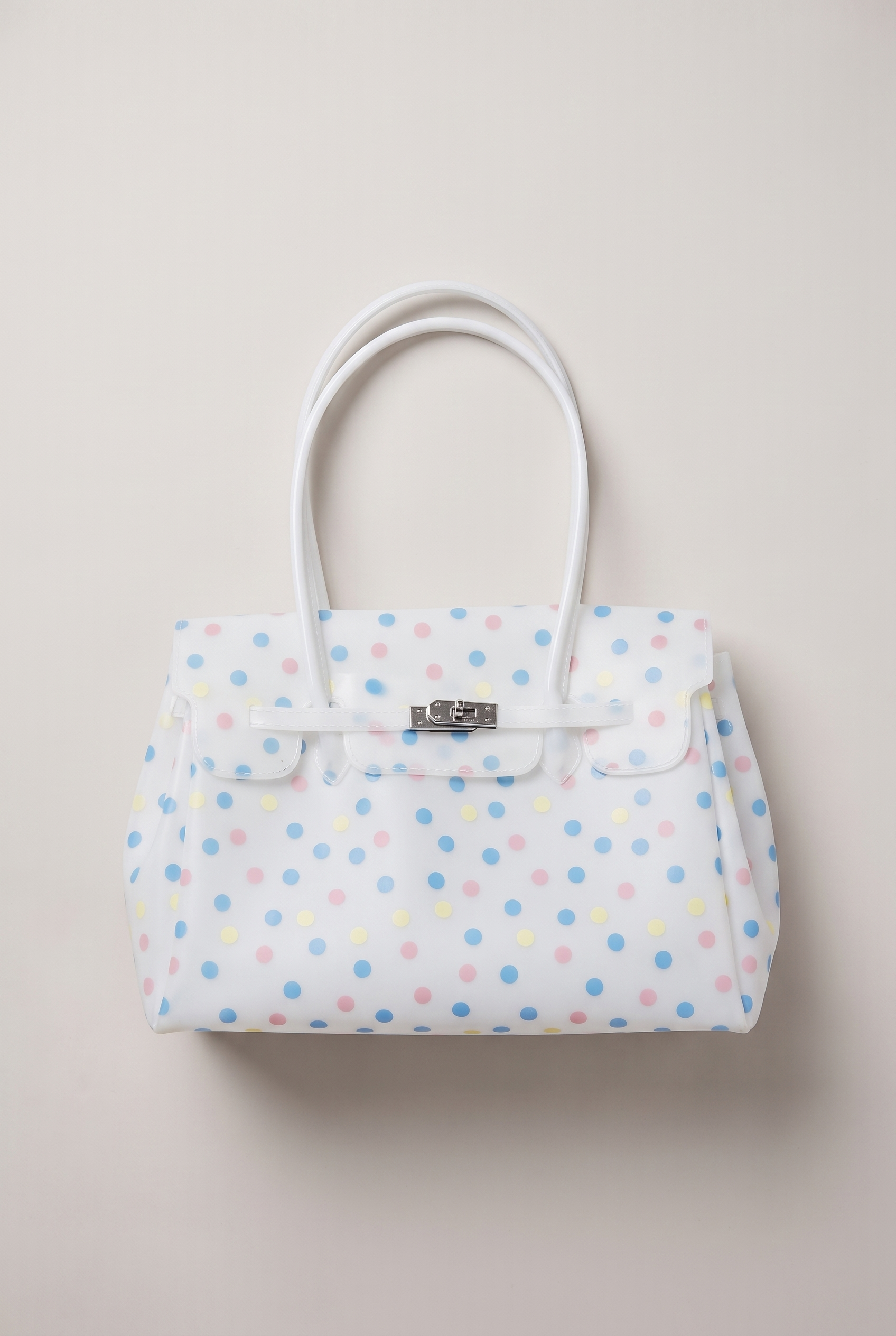 Glossy Polka Dot Jelly Tote Bag