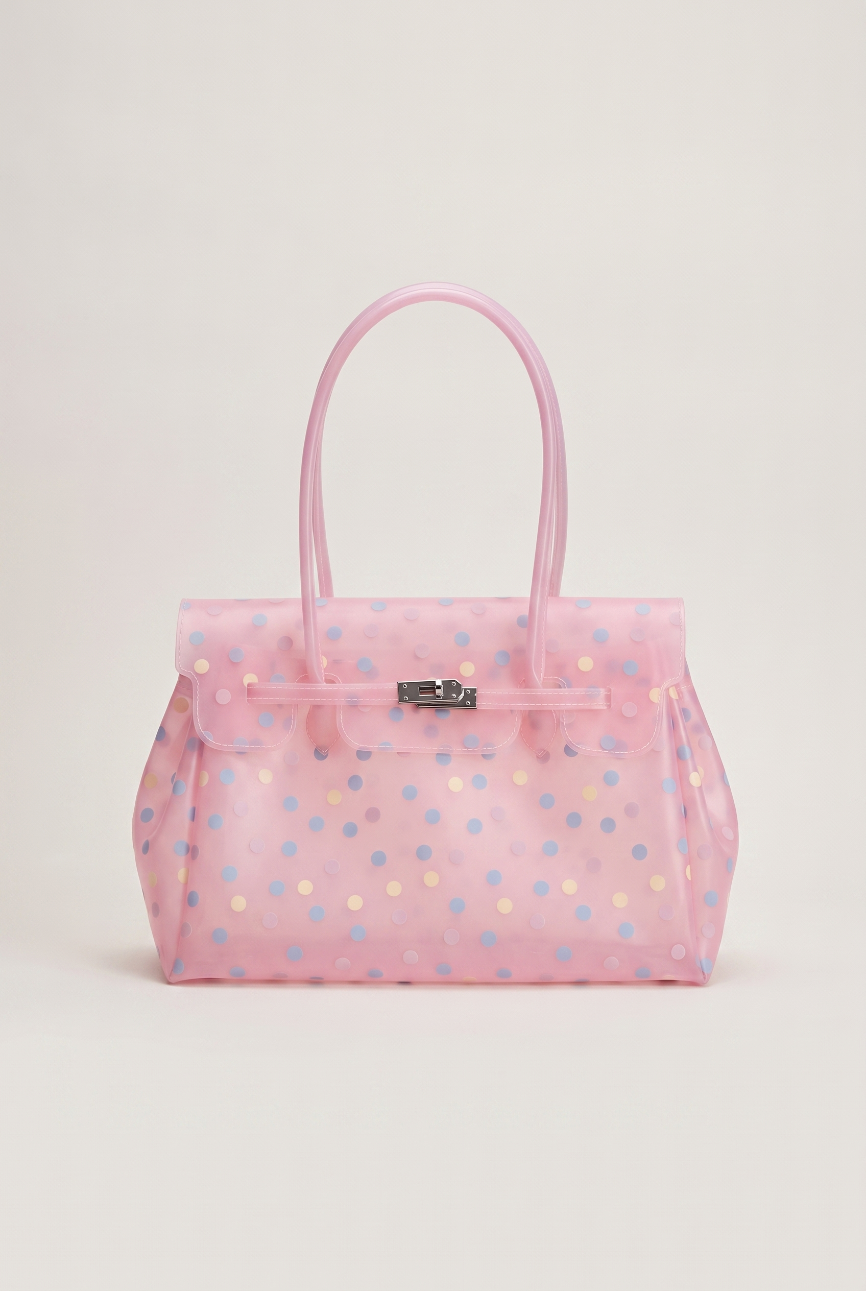 Glossy Polka Dot Jelly Tote Bag