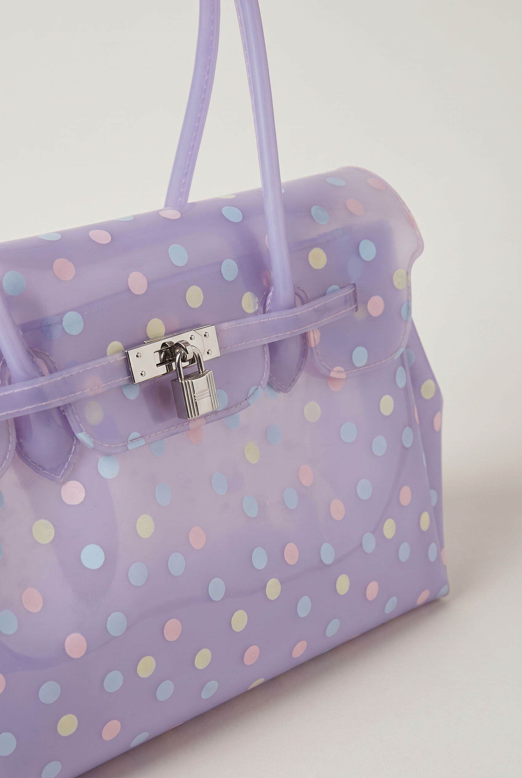 Glossy Polka Dot Jelly Tote Bag