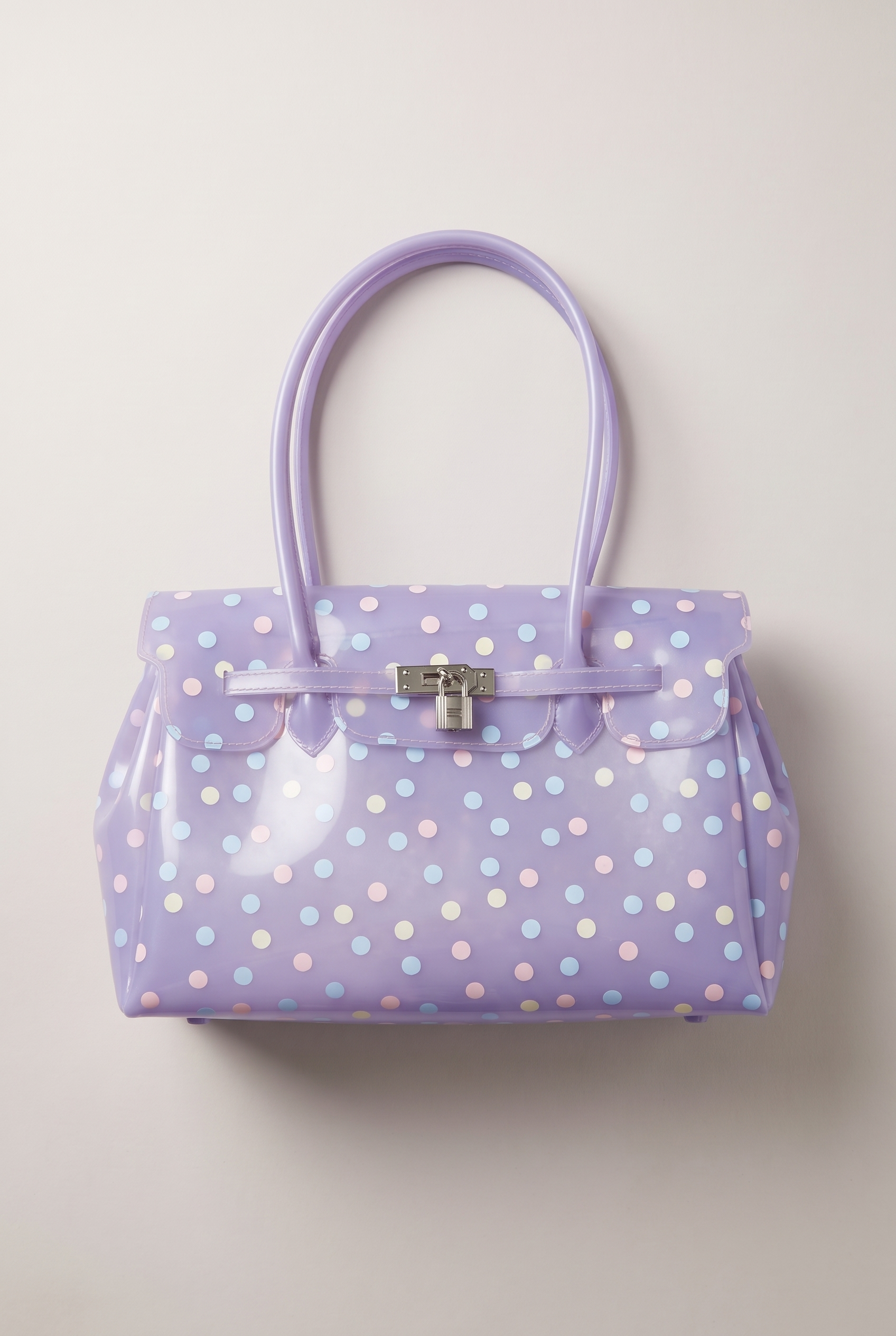 Glossy Polka Dot Jelly Tote Bag