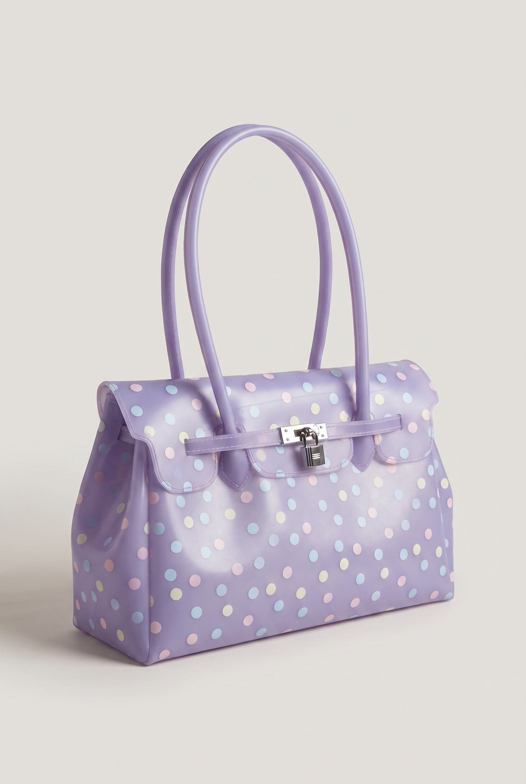 Glossy Polka Dot Jelly Tote Bag