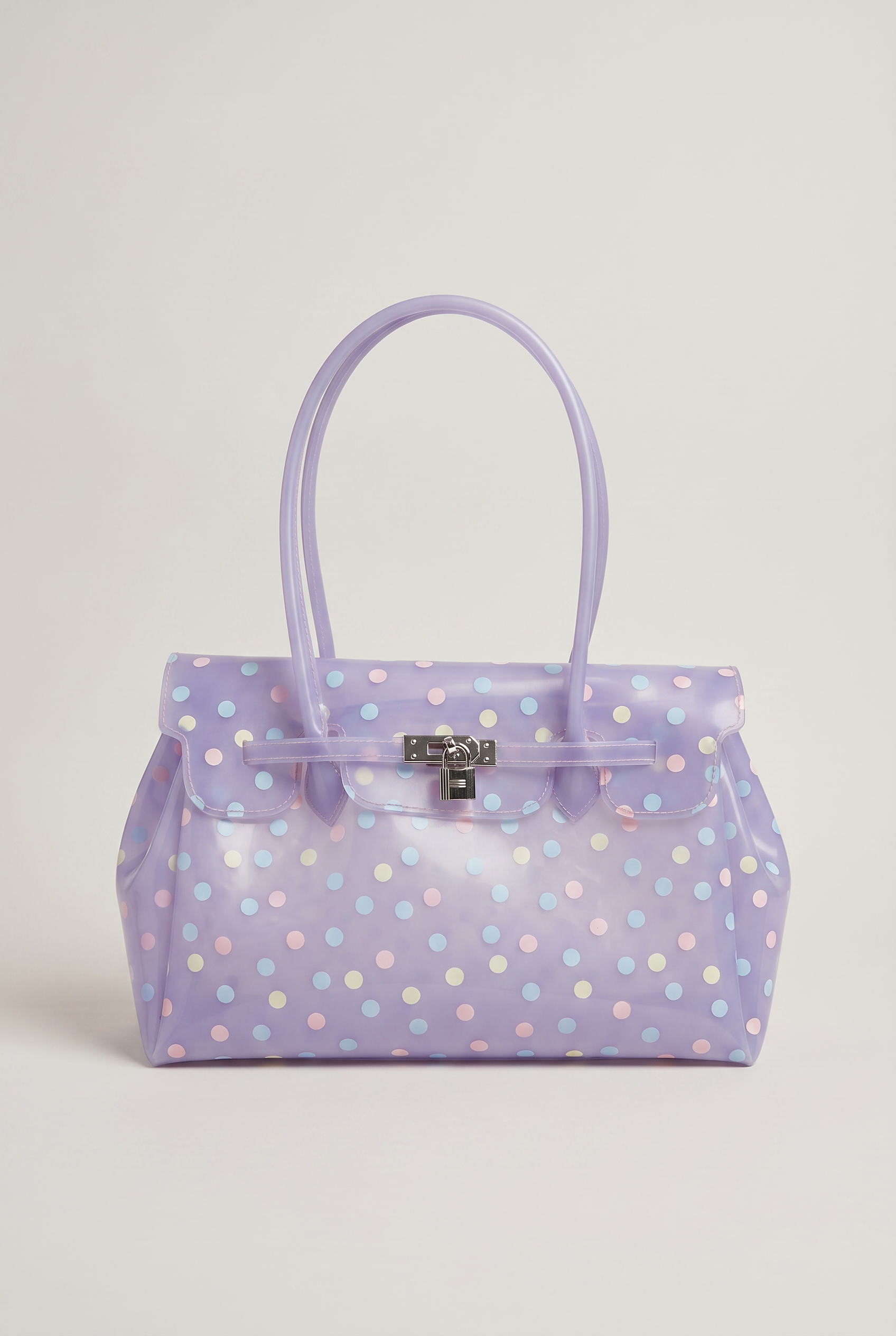 Glossy Polka Dot Jelly Tote Bag