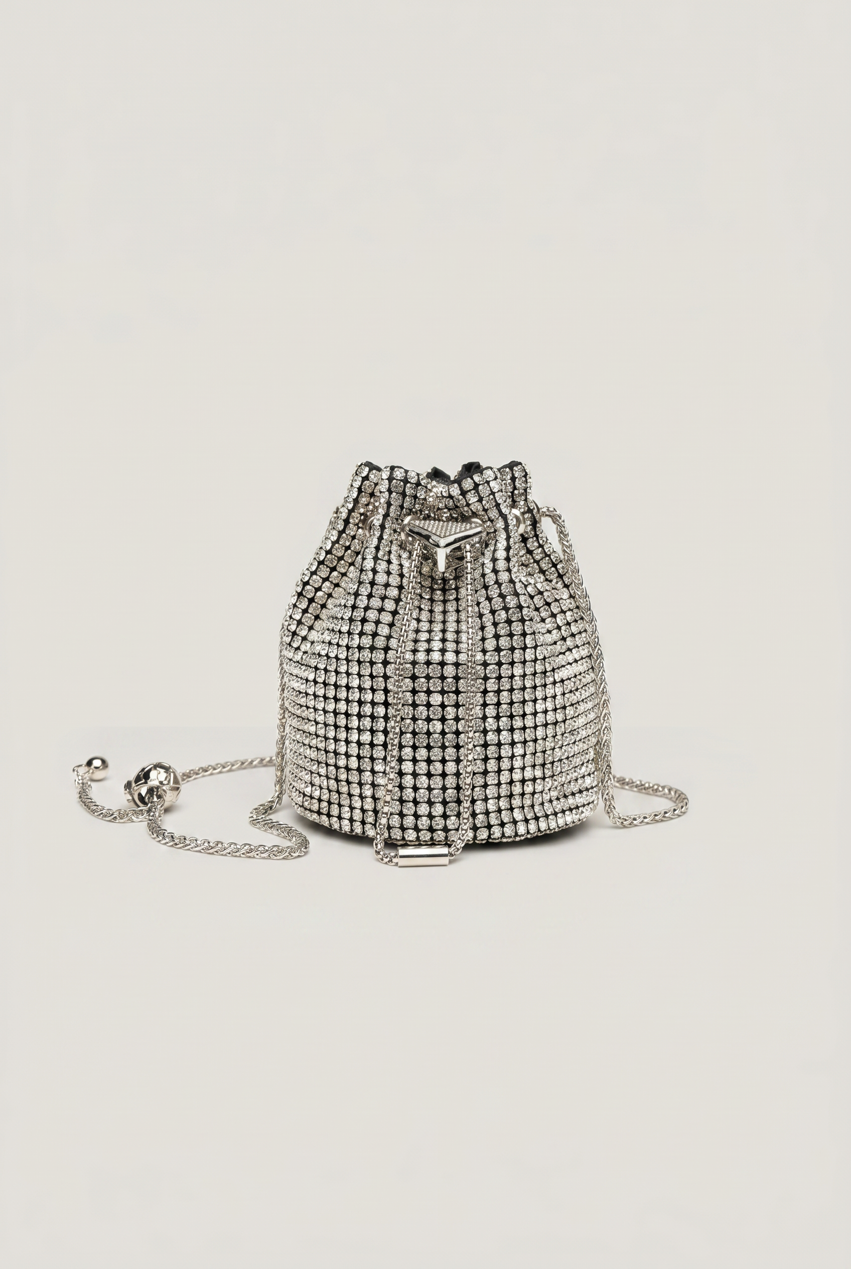 Rhinestone Mini Bucket Bag