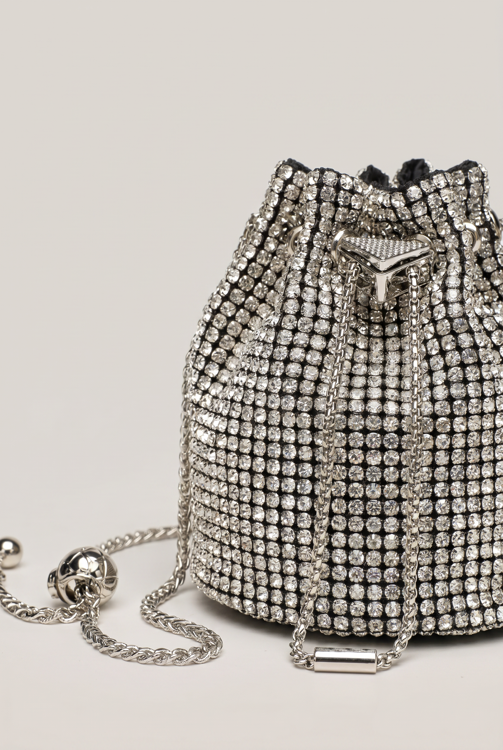 Rhinestone Mini Bucket Bag