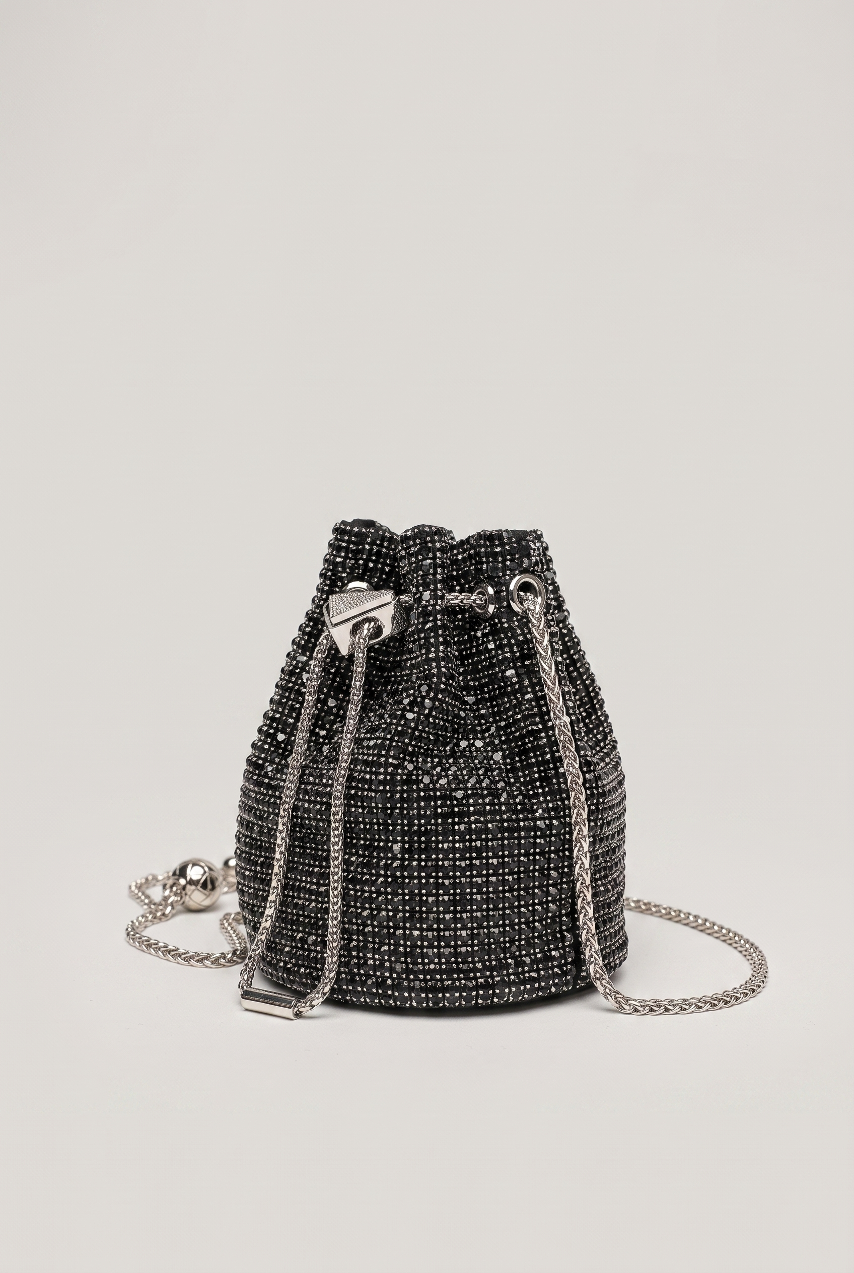 Rhinestone Mini Bucket Bag