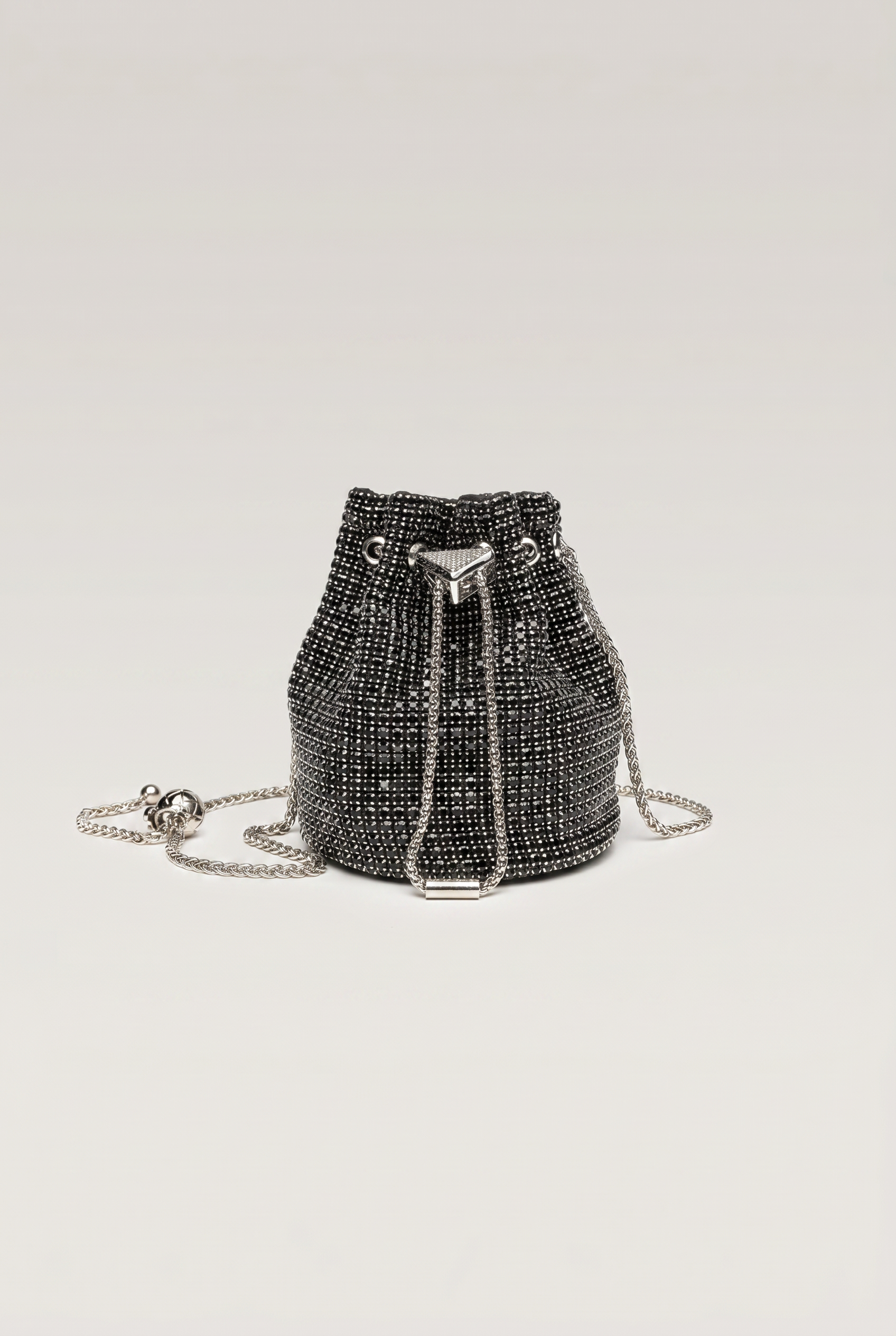 Rhinestone Mini Bucket Bag