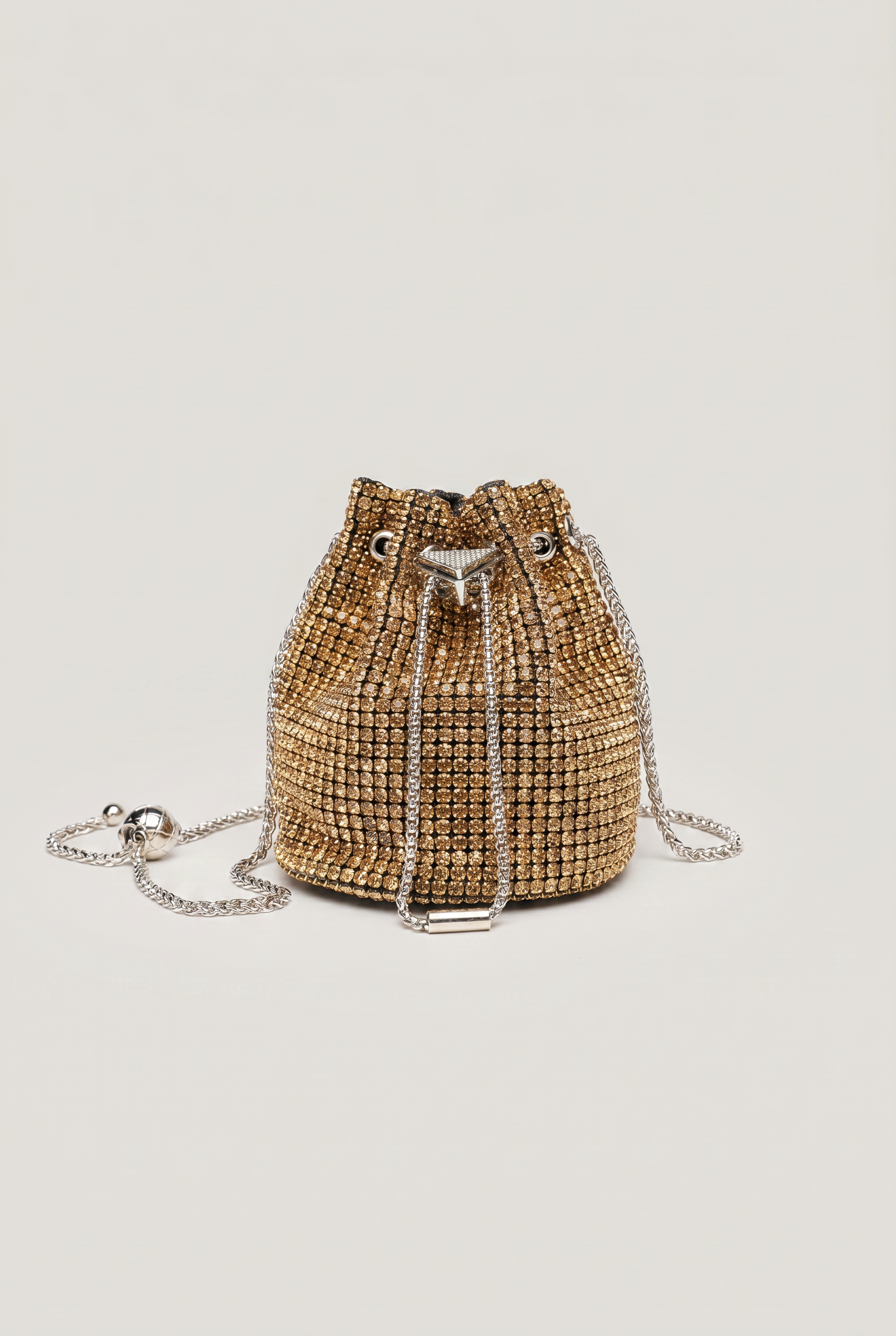 Rhinestone Mini Bucket Bag