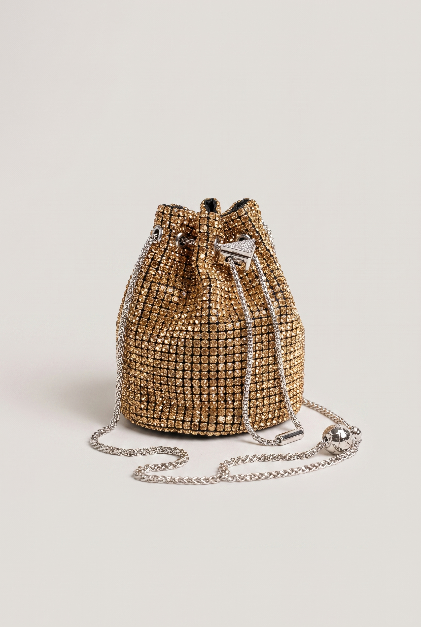 Rhinestone Mini Bucket Bag