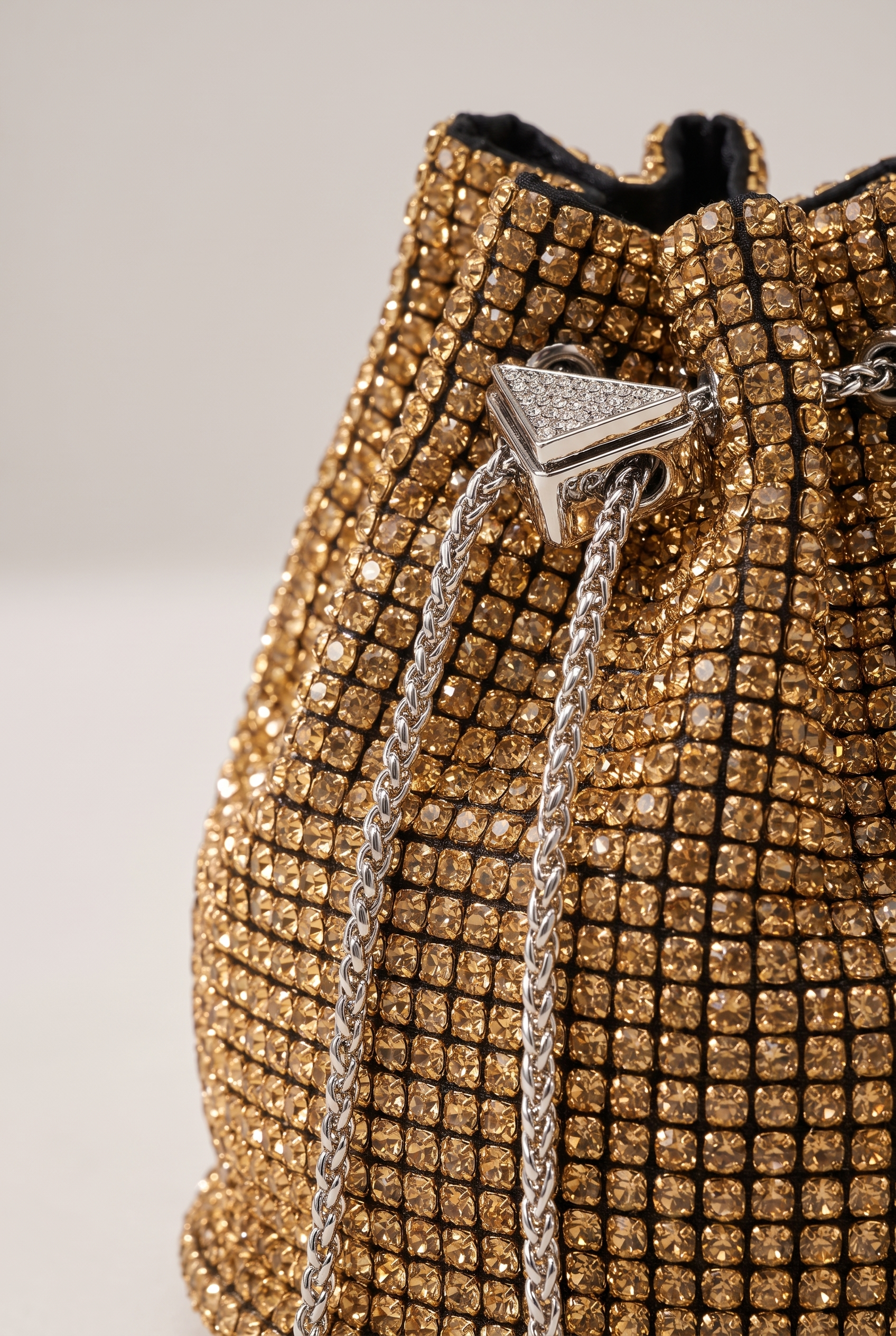 Rhinestone Mini Bucket Bag
