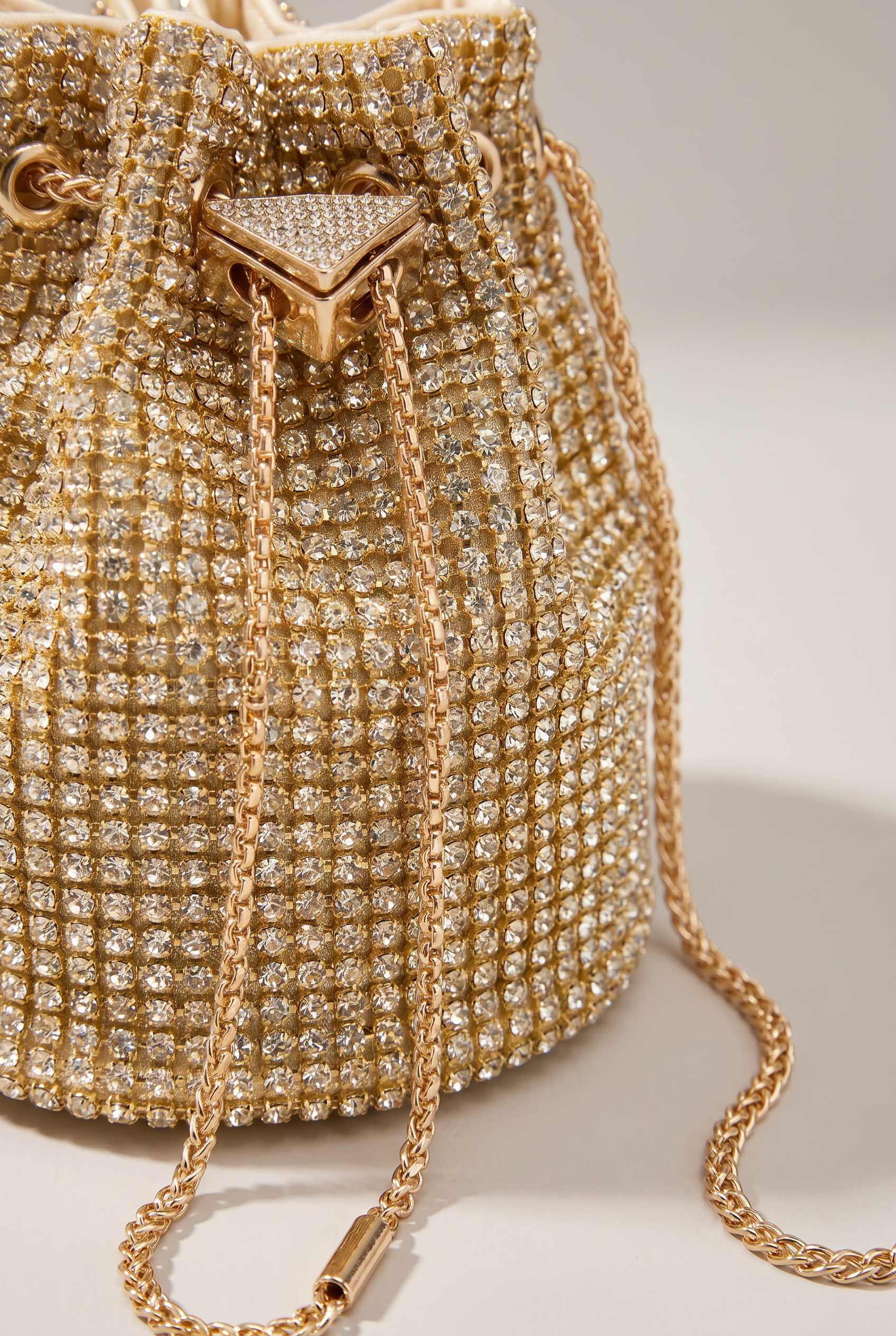 Rhinestone Mini Bucket Bag