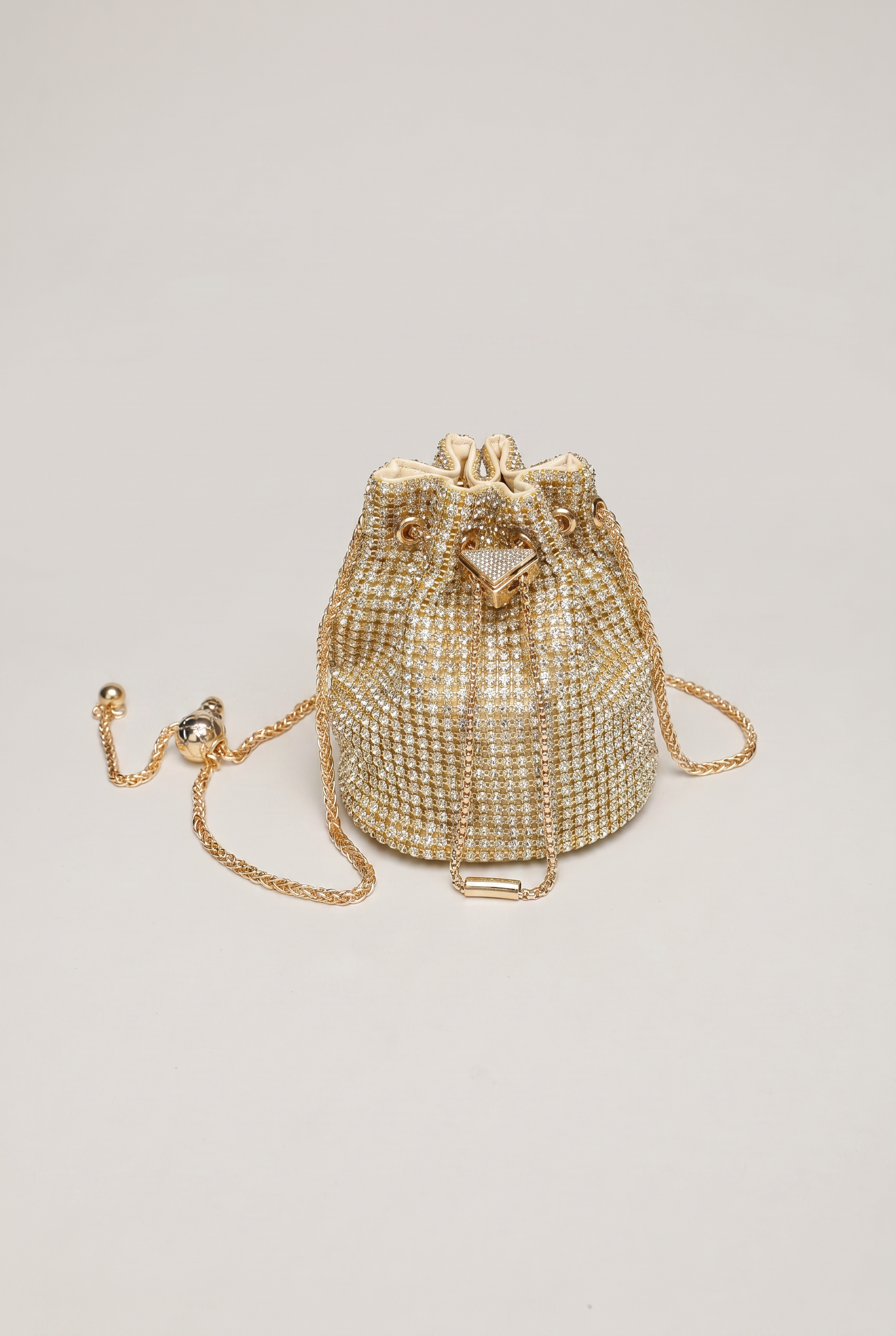 Rhinestone Mini Bucket Bag