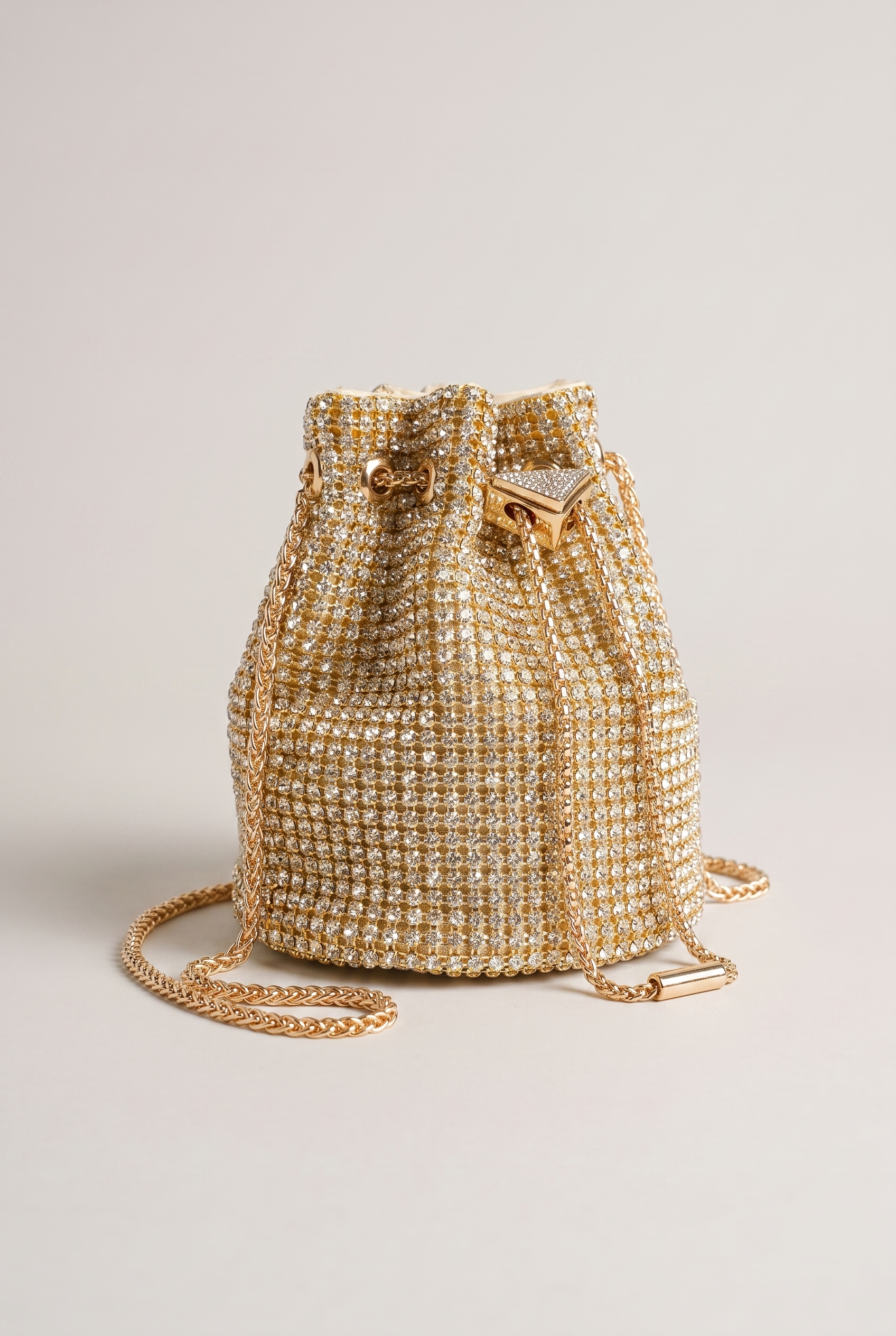Rhinestone Mini Bucket Bag