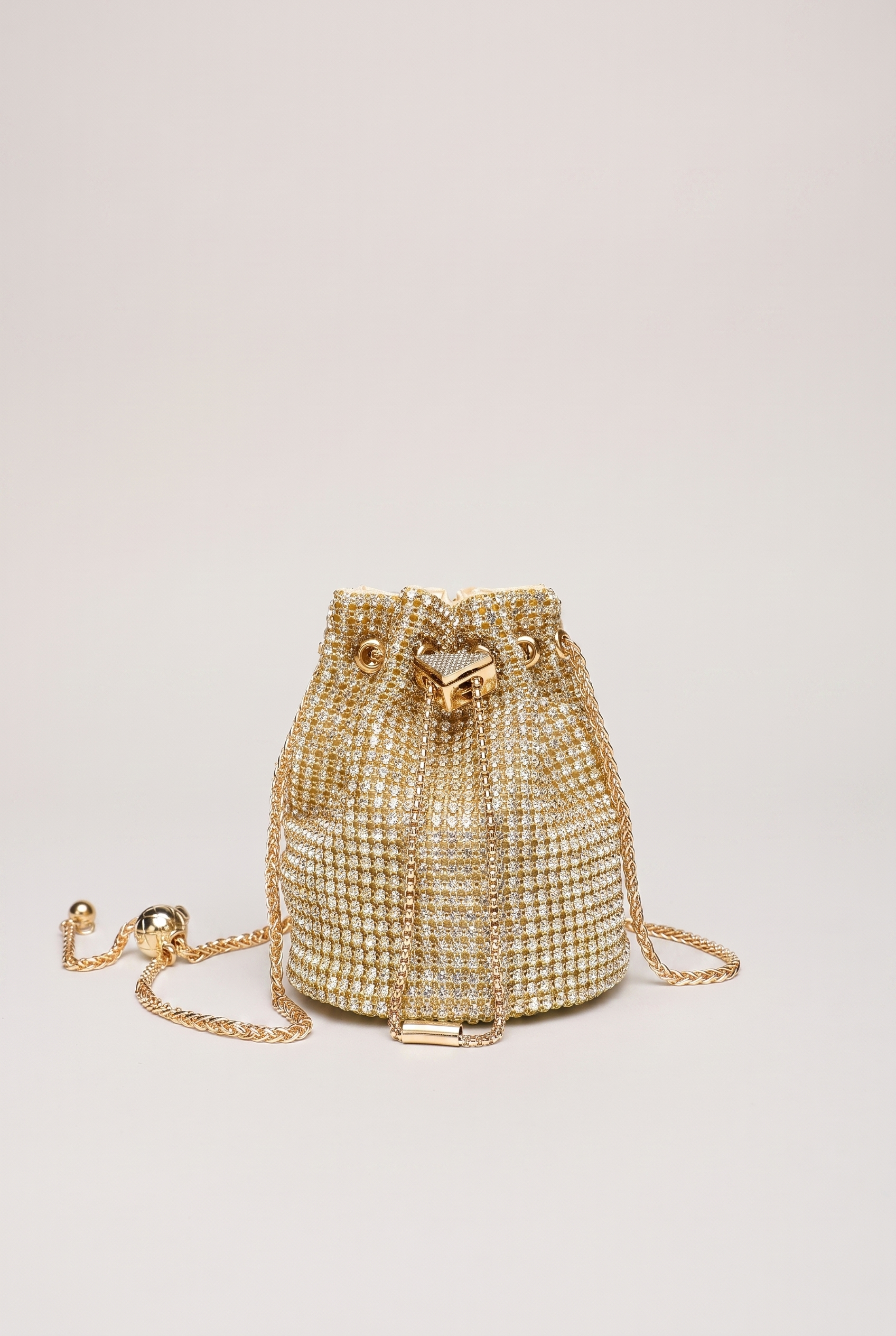 Rhinestone Mini Bucket Bag