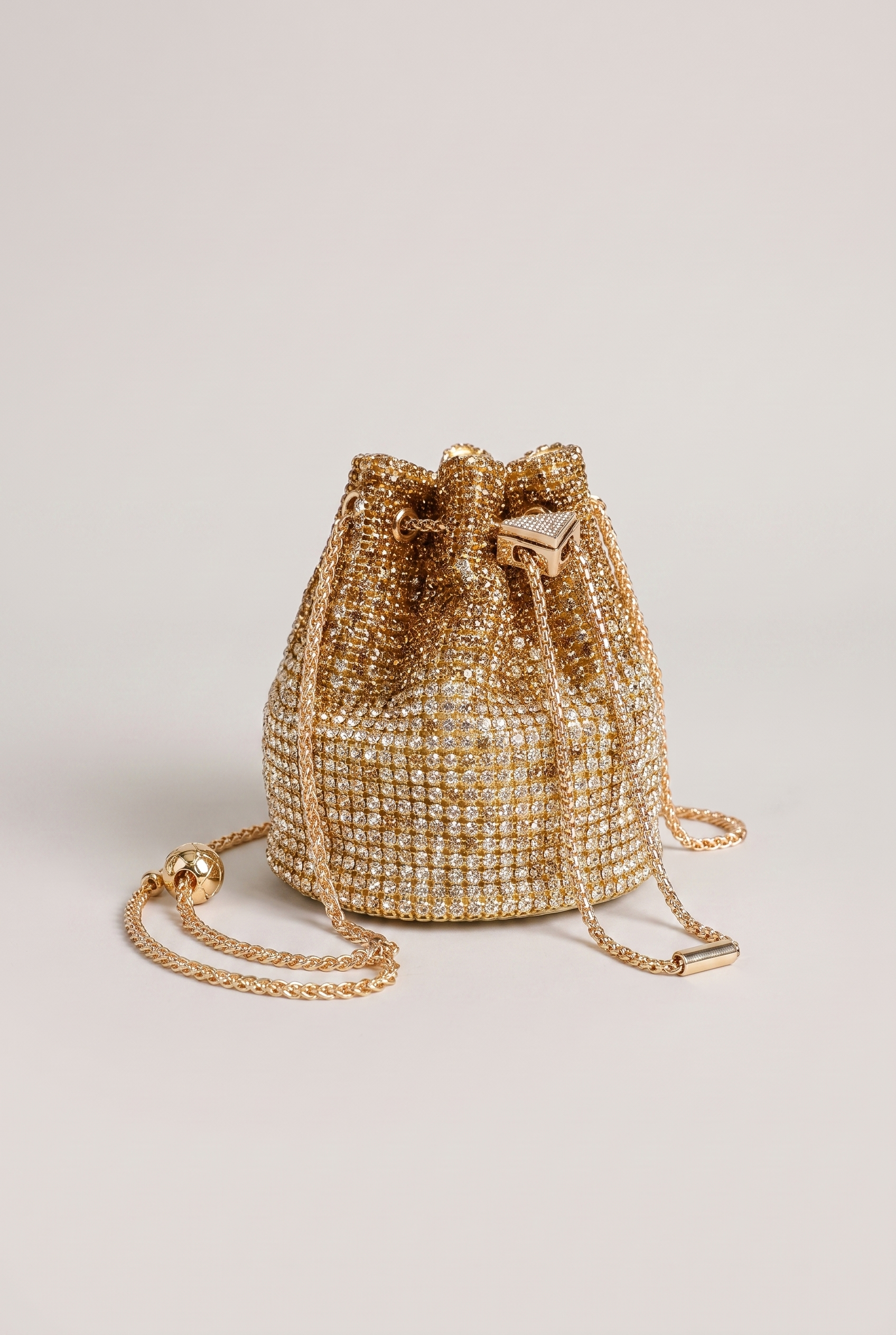 Rhinestone Mini Bucket Bag