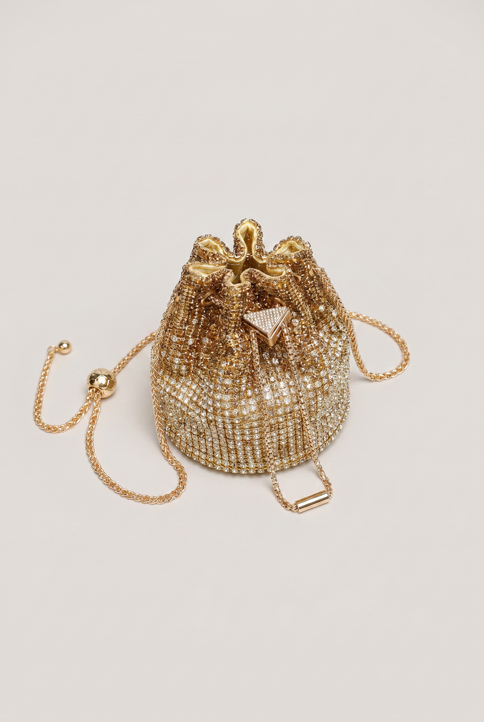 Rhinestone Mini Bucket Bag