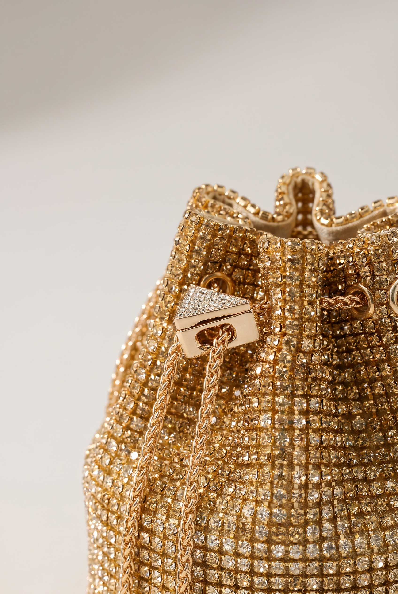 Rhinestone Mini Bucket Bag
