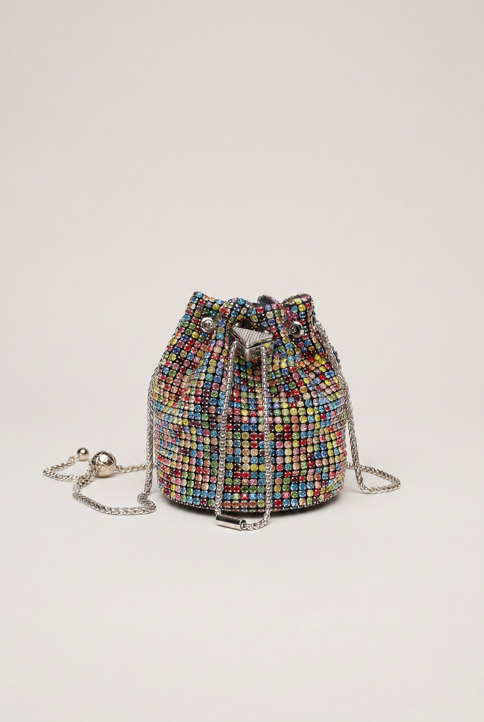 Rhinestone Mini Bucket Bag