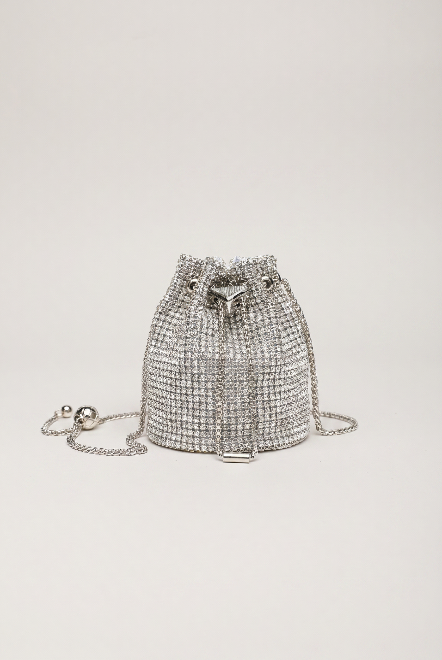Rhinestone Mini Bucket Bag