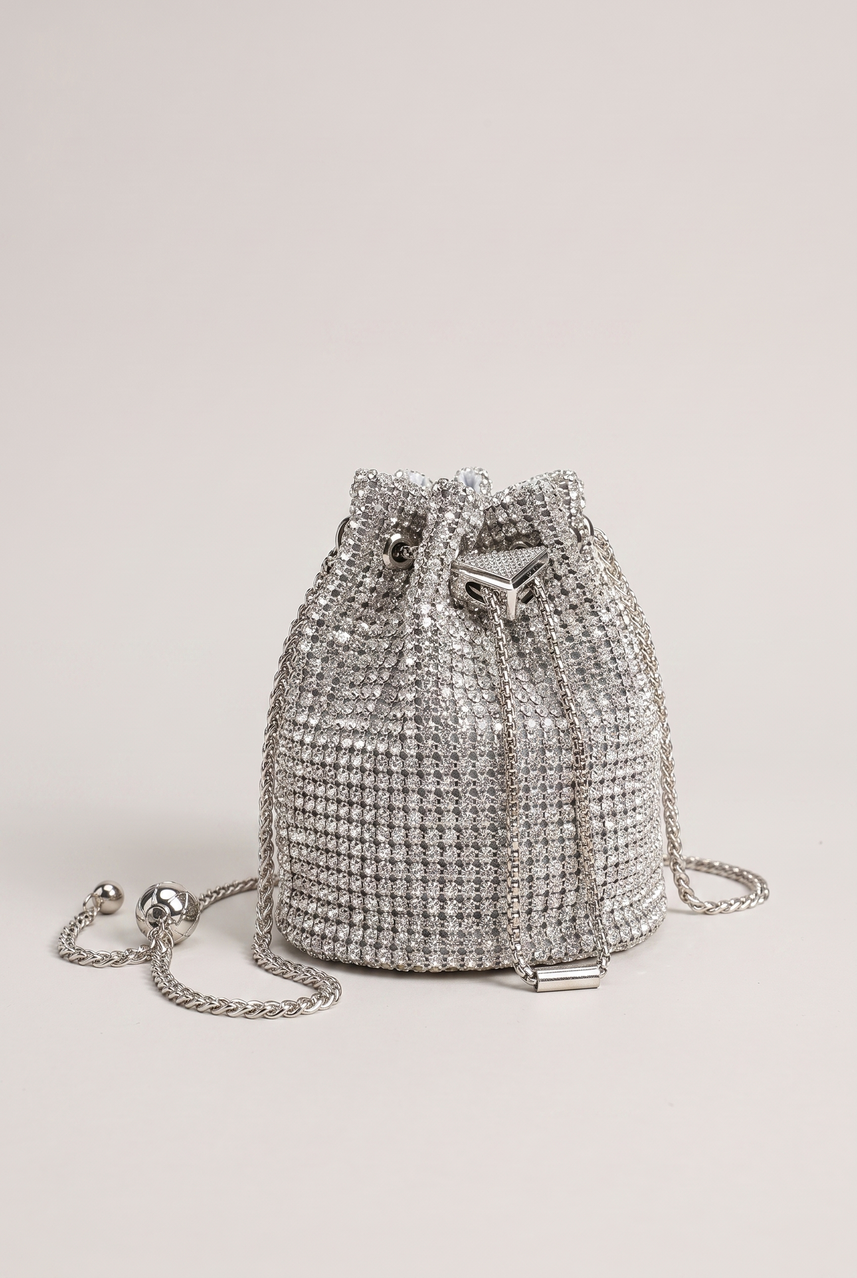 Rhinestone Mini Bucket Bag