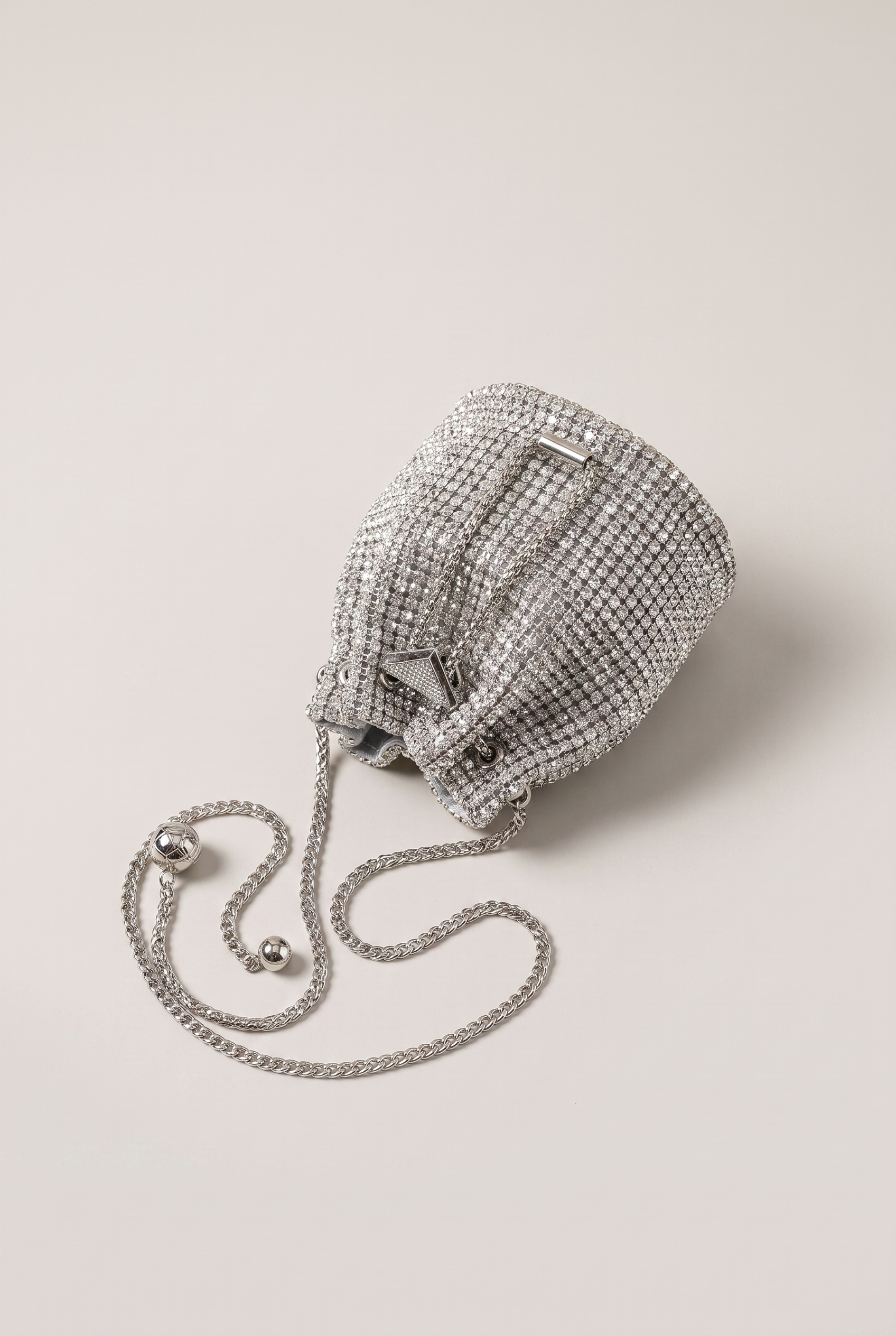 Rhinestone Mini Bucket Bag