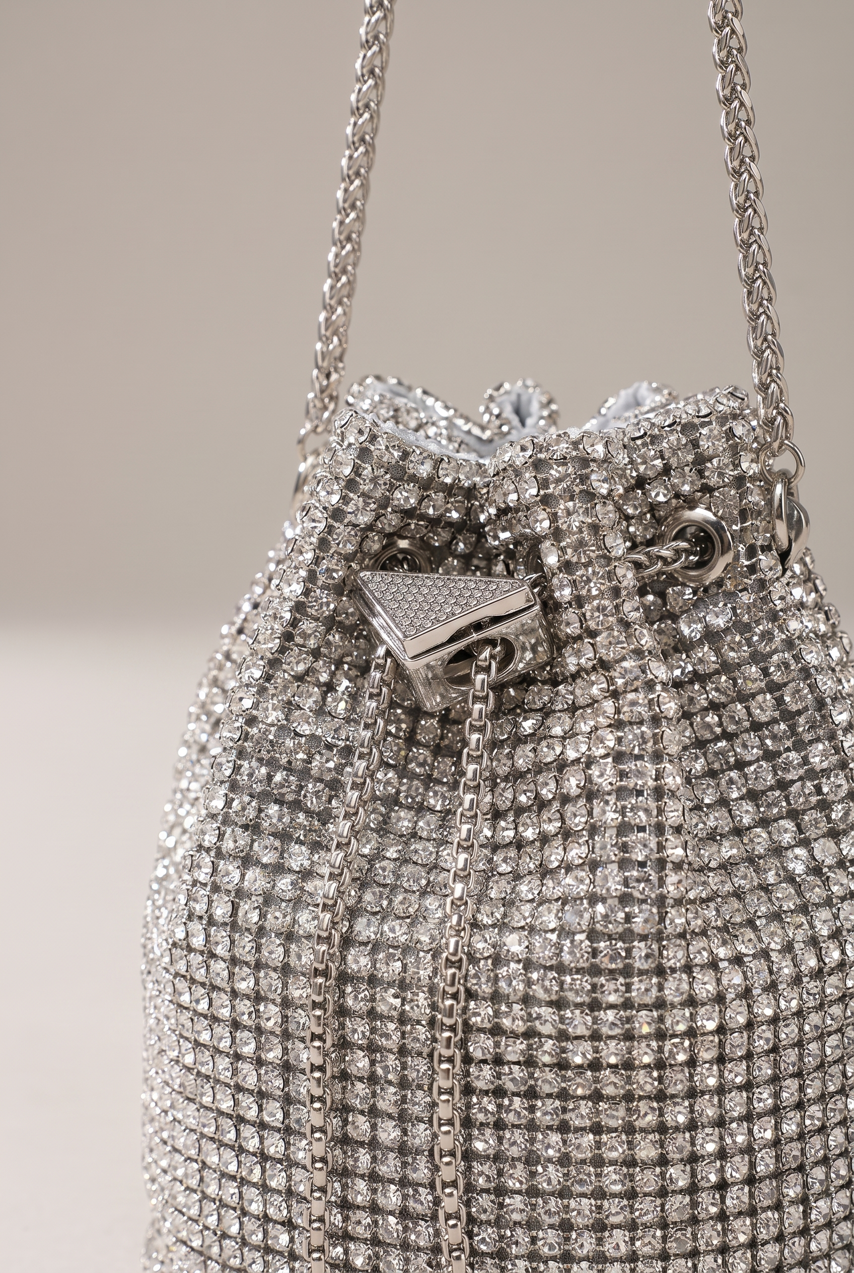 Rhinestone Mini Bucket Bag