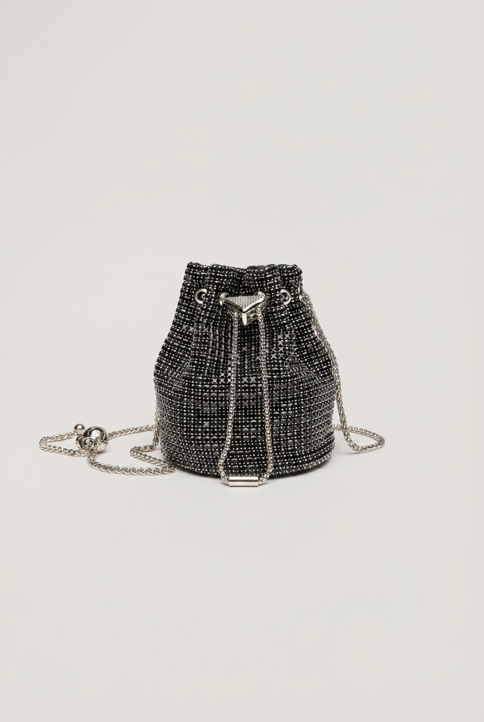 Rhinestone Mini Bucket Bag
