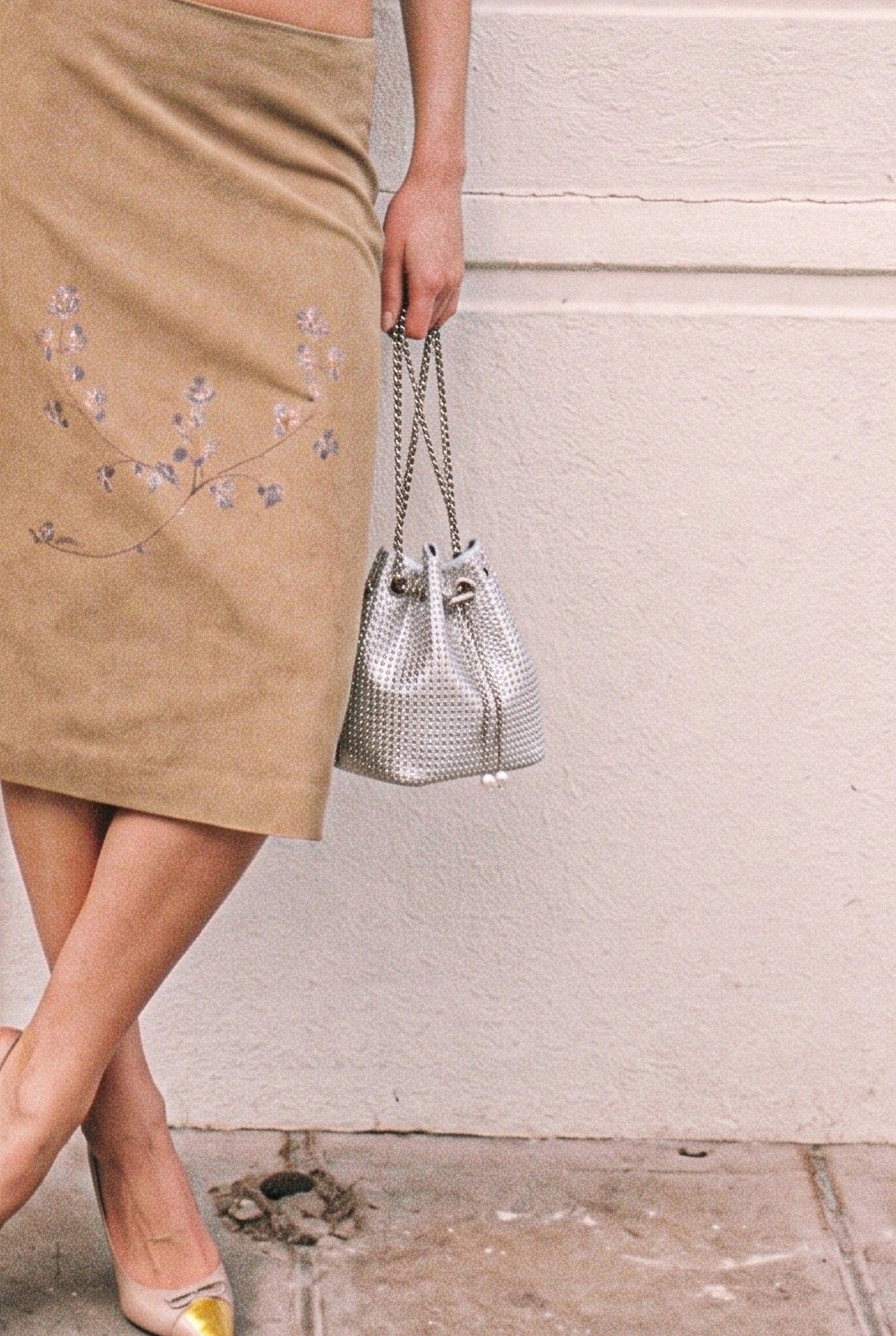 Crystal Mini Bucket Bag